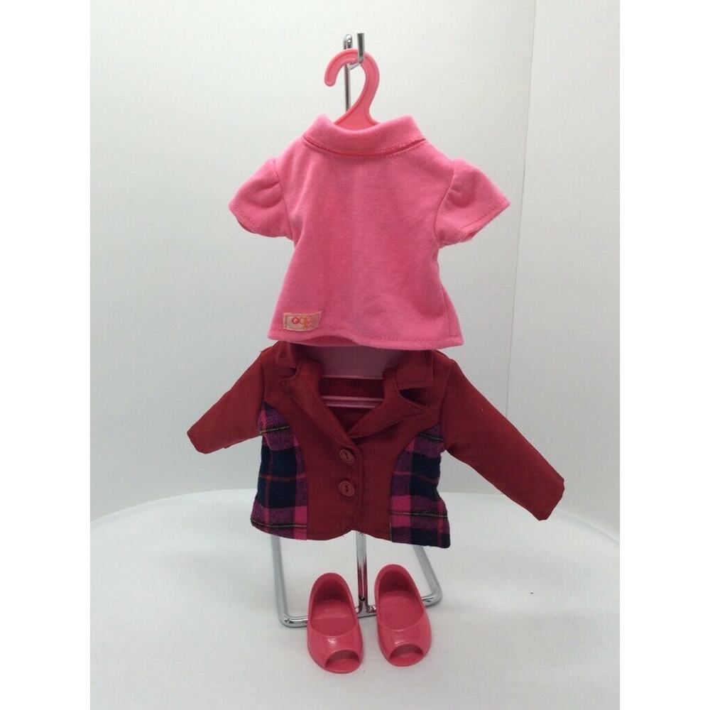 Our Generation OG Battat Clothes Jacket Top Shoes Red Pink 18 in Doll